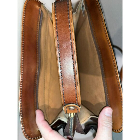 Paco Bolsos Beautiful Brown Leather Bag 10" - Picture 9 of 15